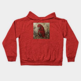 The badger in red Kids Hoodie